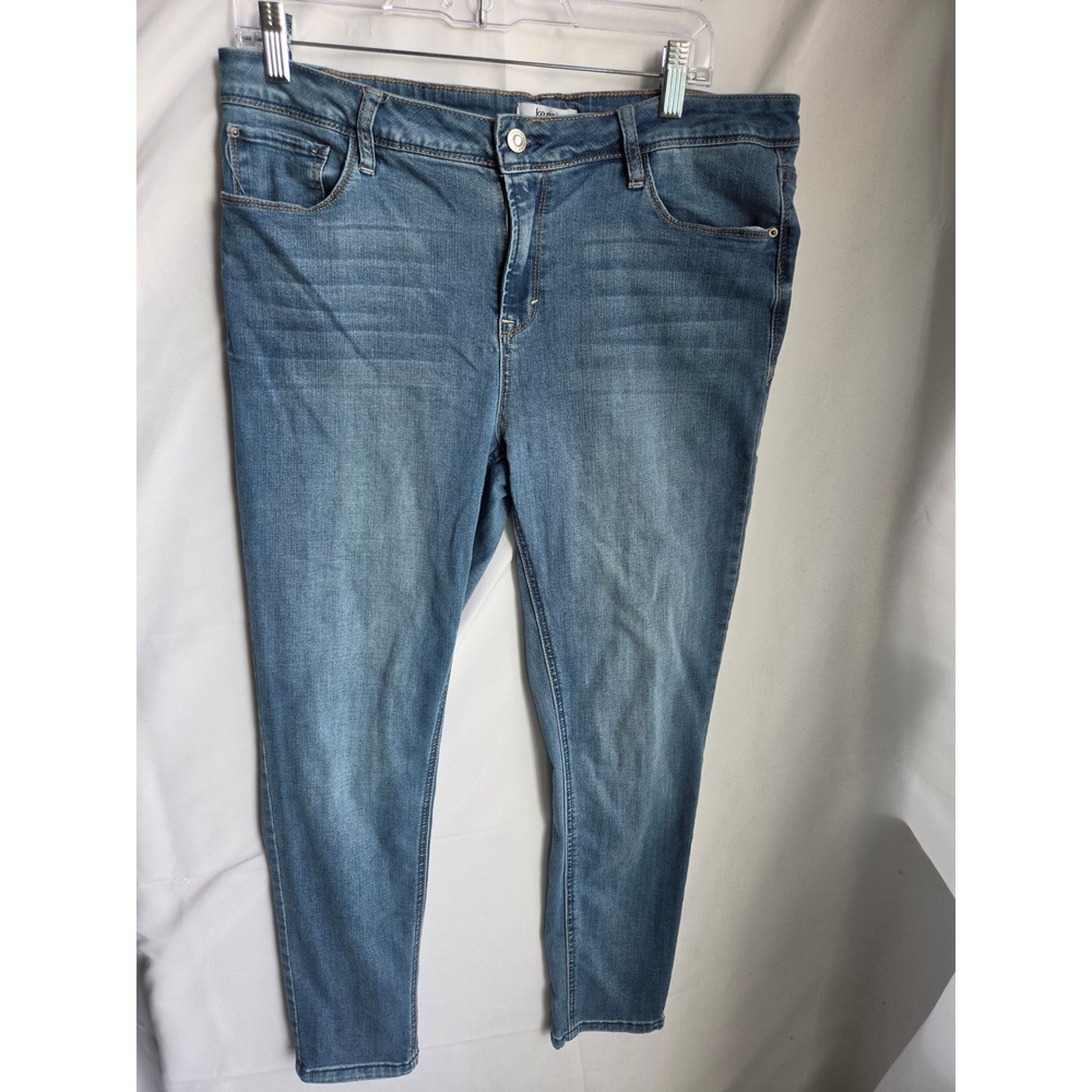 Kensie Effortless Ankle Jeans Womens Blue Medium Wash Slim Mid Rise Ankle